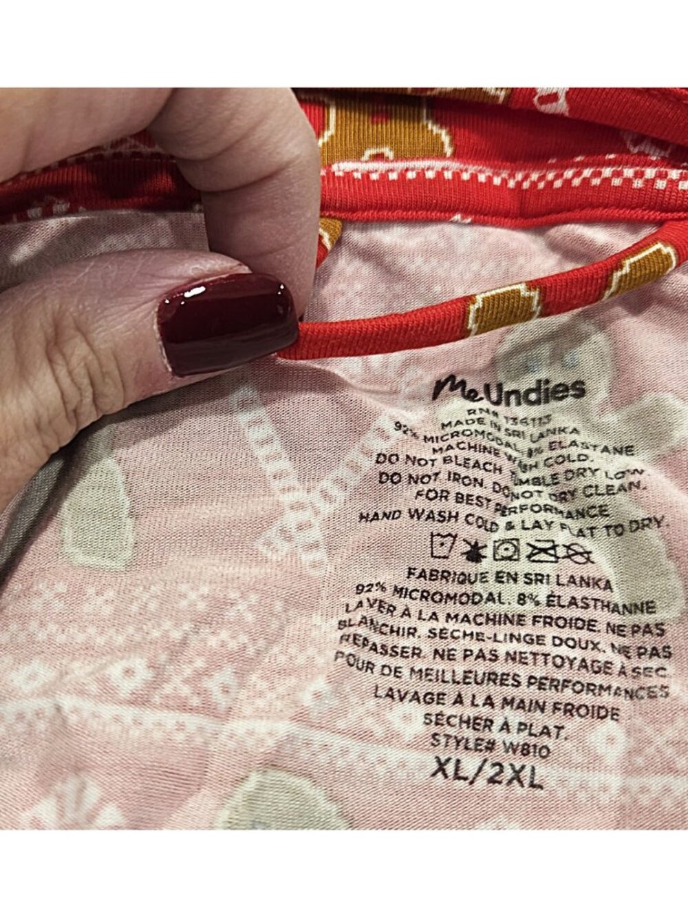MeUndies NWT Holiday Sweets Fair Isle Robe Gingerbread Men Candy Canes - XL-2X - Picture 11 of 12